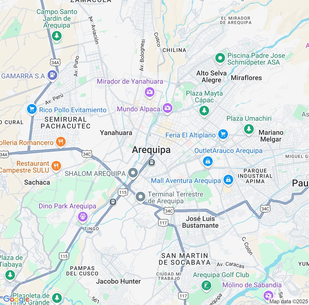 Map image for Intellectual Property Lawyers in Arequipa and Peru IP firms at coordinates  ; .