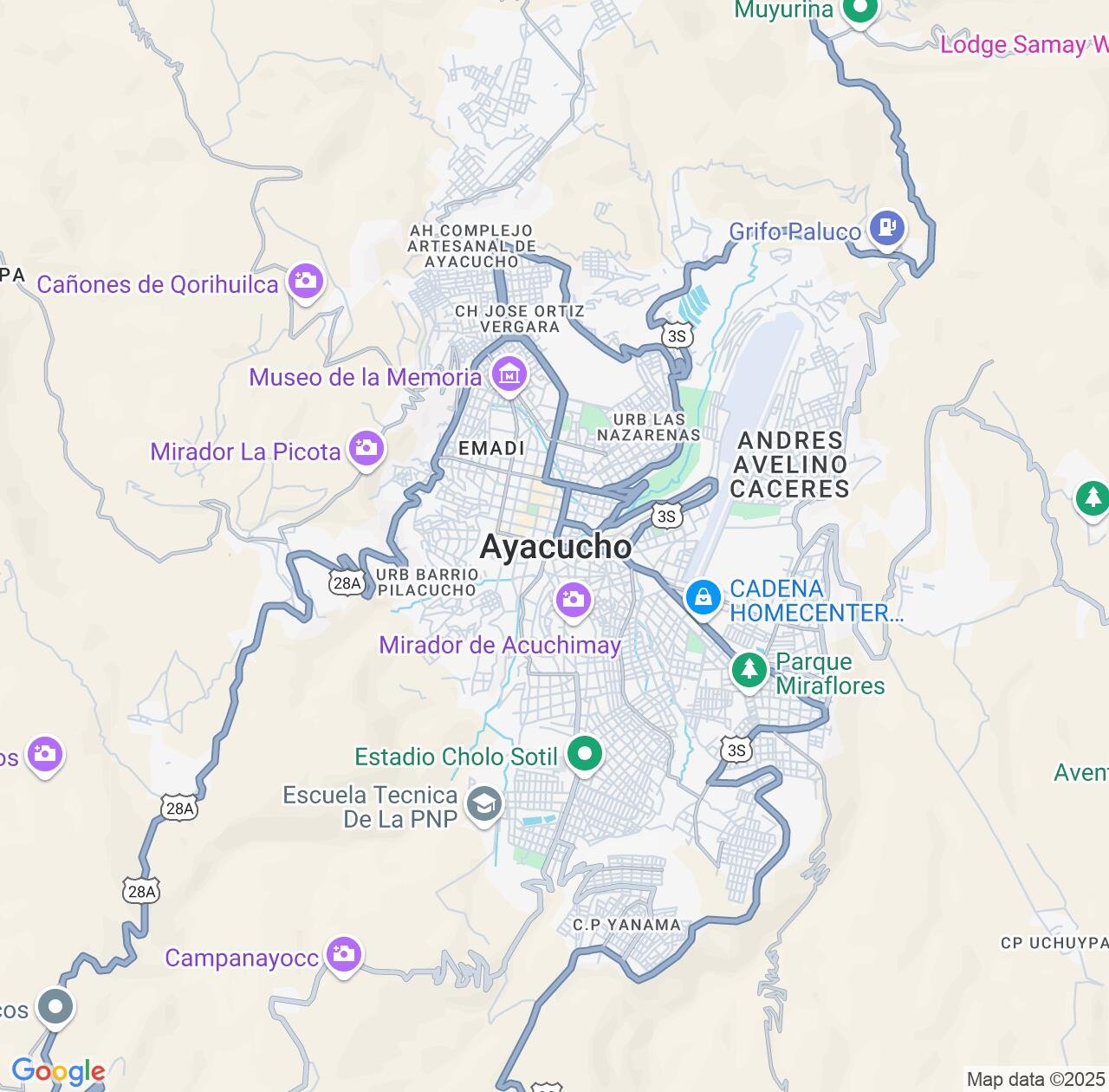 Map image for Intellectual Property Lawyers in Ayacucho and Peru IP firms at coordinates  ; .