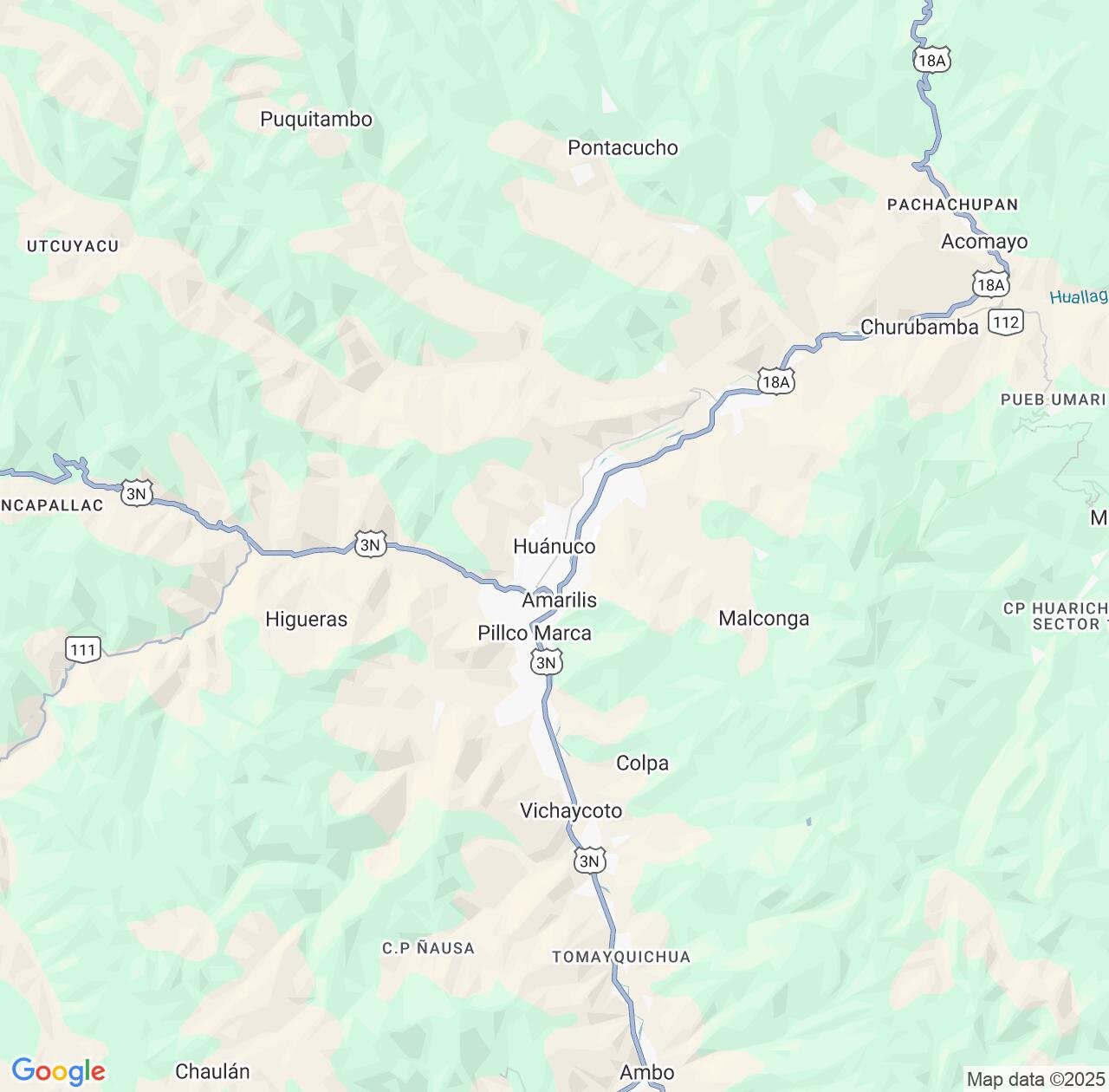 Map image for Intellectual Property Lawyers in Huanuco and Huánuco Department IP firms at coordinates  ; .