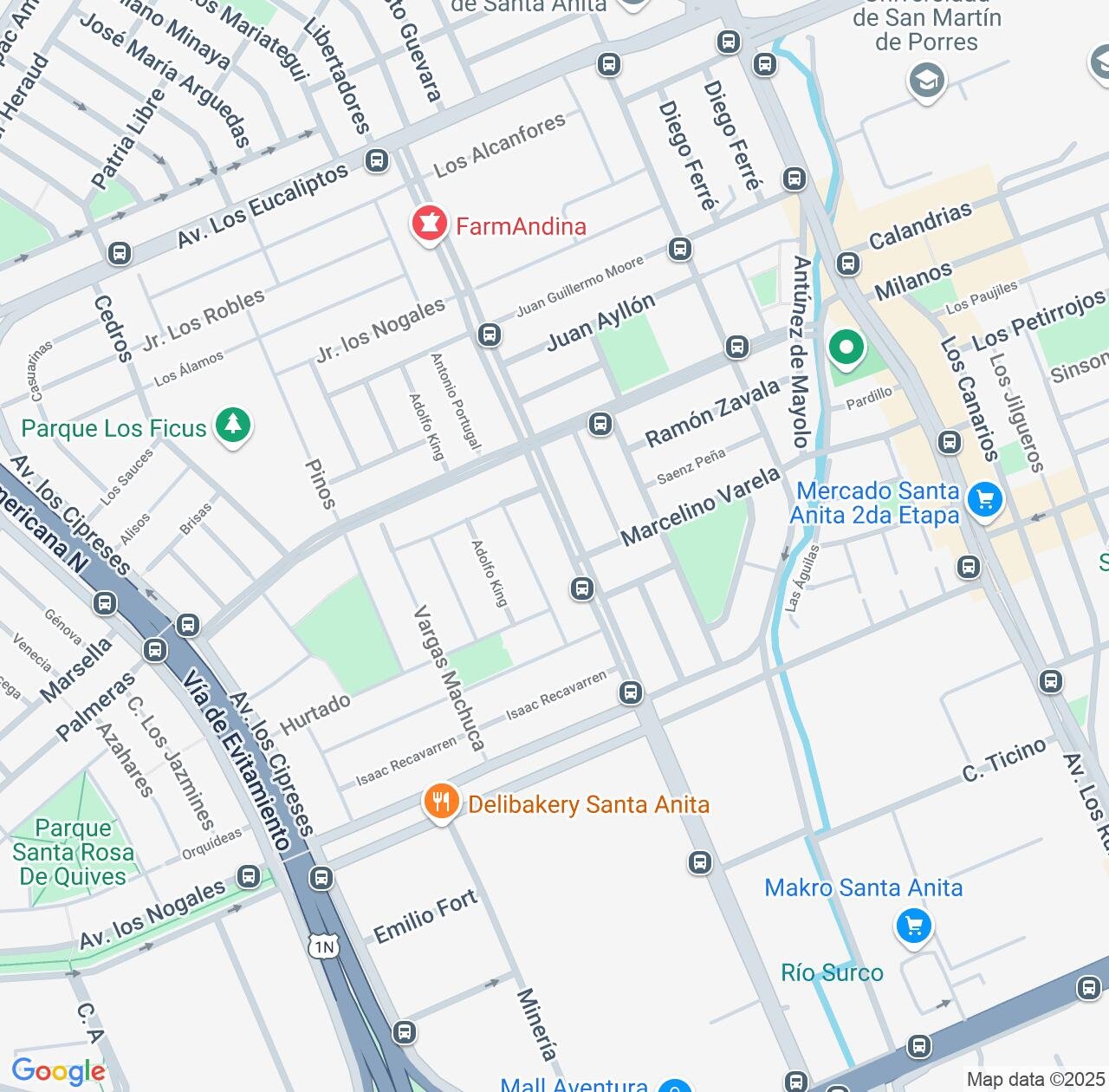 Map image for Intellectual Property Lawyers in Santa Anita - Los Ficus and Lima region IP firms at coordinates  ; .