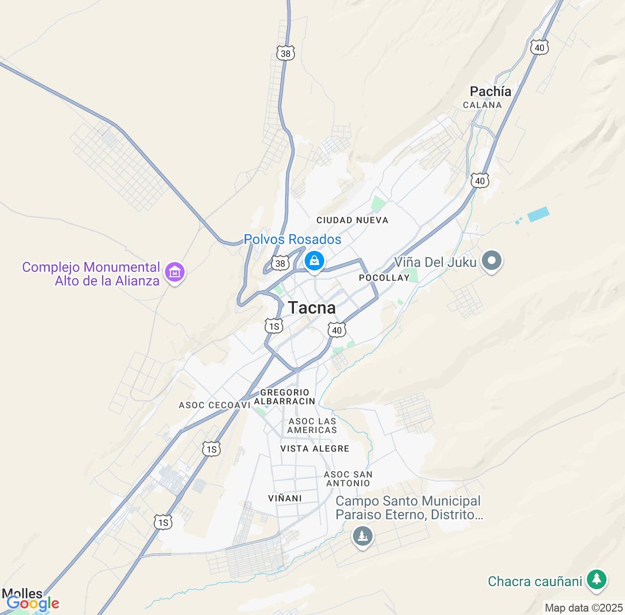 Map image for Intellectual Property Lawyers in Tacna and Peru IP firms at coordinates  ; .