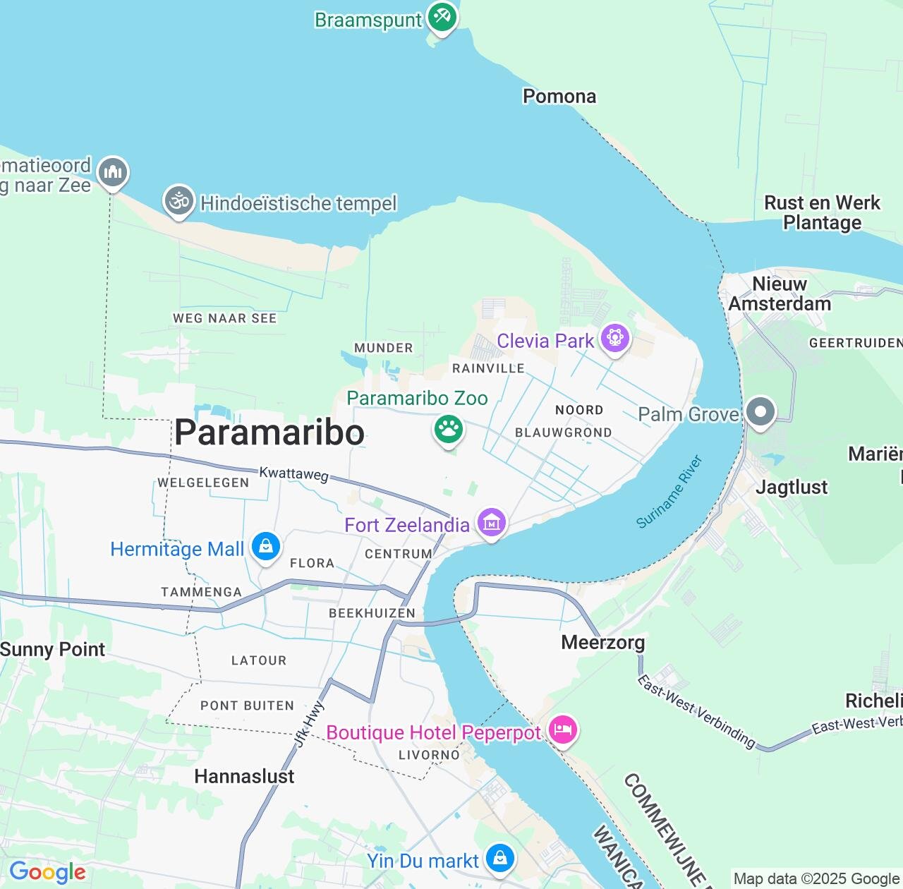 Map image for Intellectual Property Lawyers in Paramaribo District and Suriname IP firms at coordinates  ; .