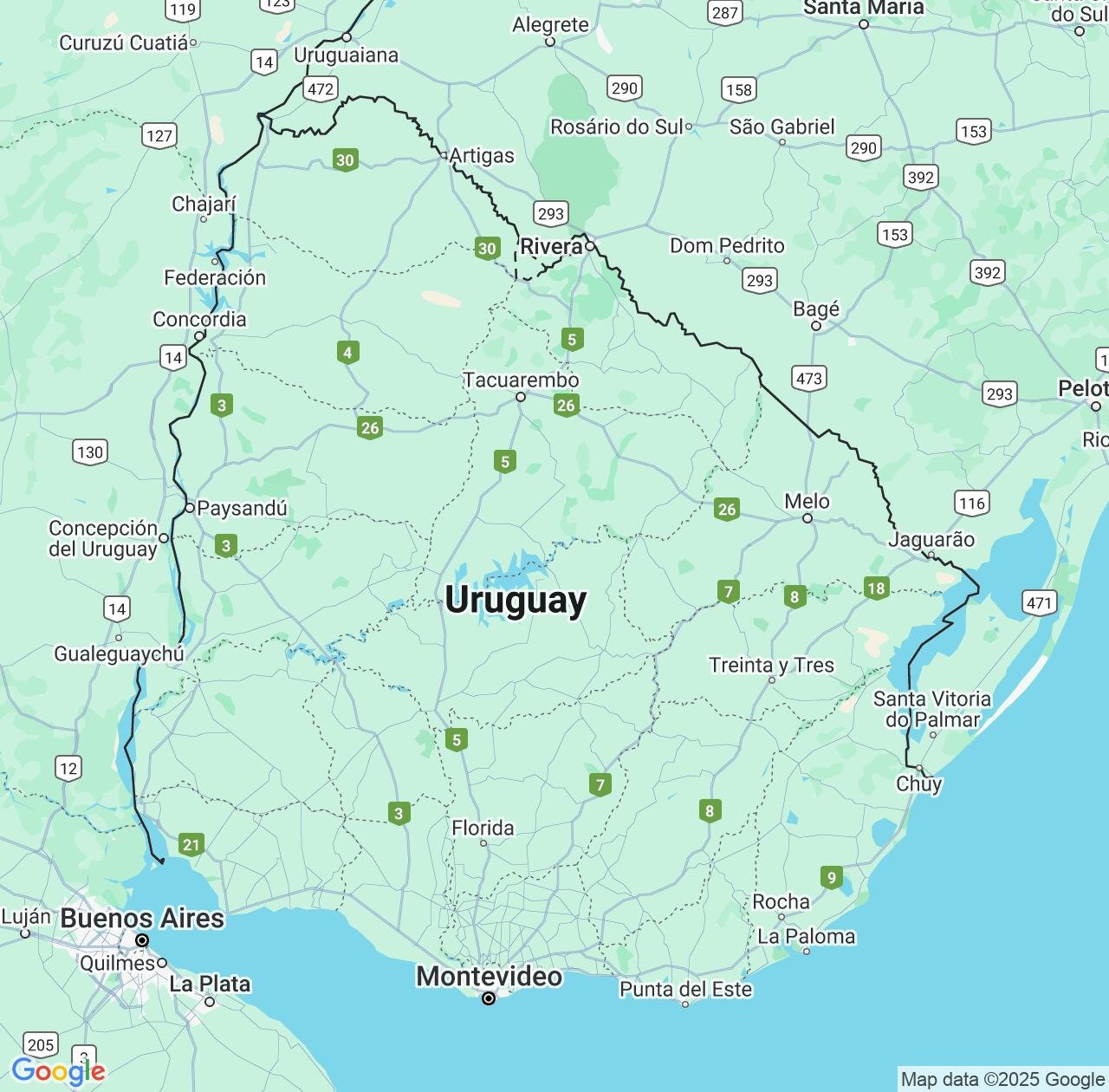Map image for Intellectual Property Lawyers in Uruguay and South America IP firms at coordinates  ; .