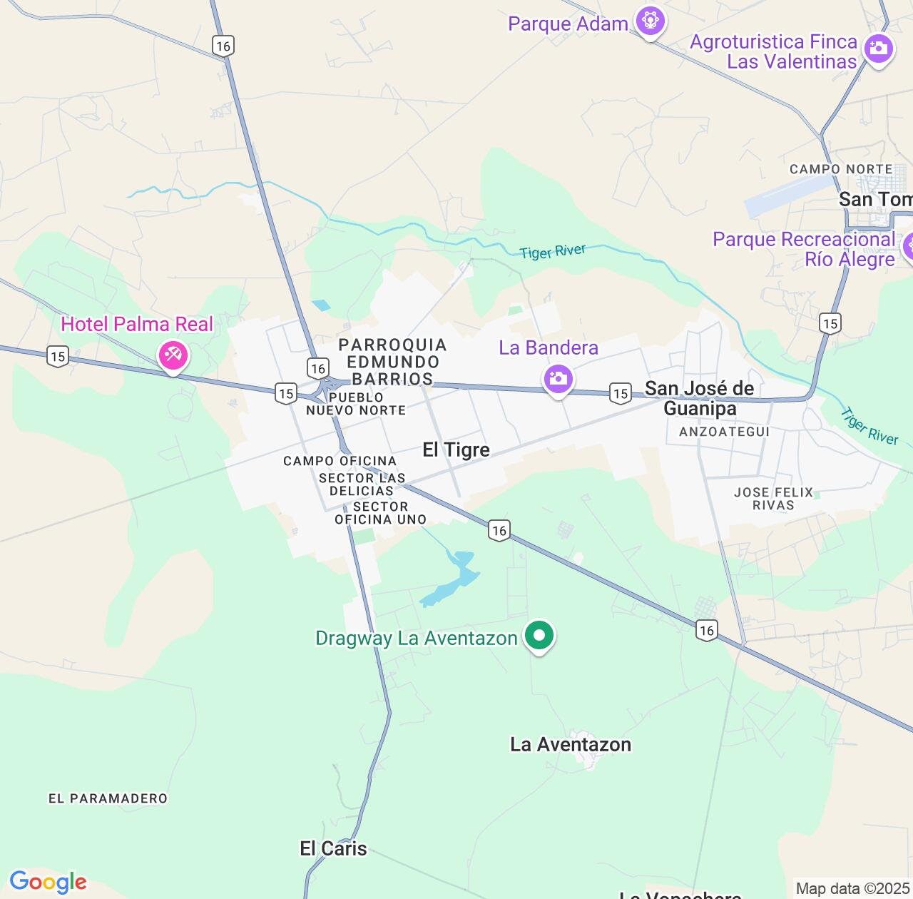 Map image for Intellectual Property Lawyers in El Tigre and Anzoátegui IP firms at coordinates  ; .