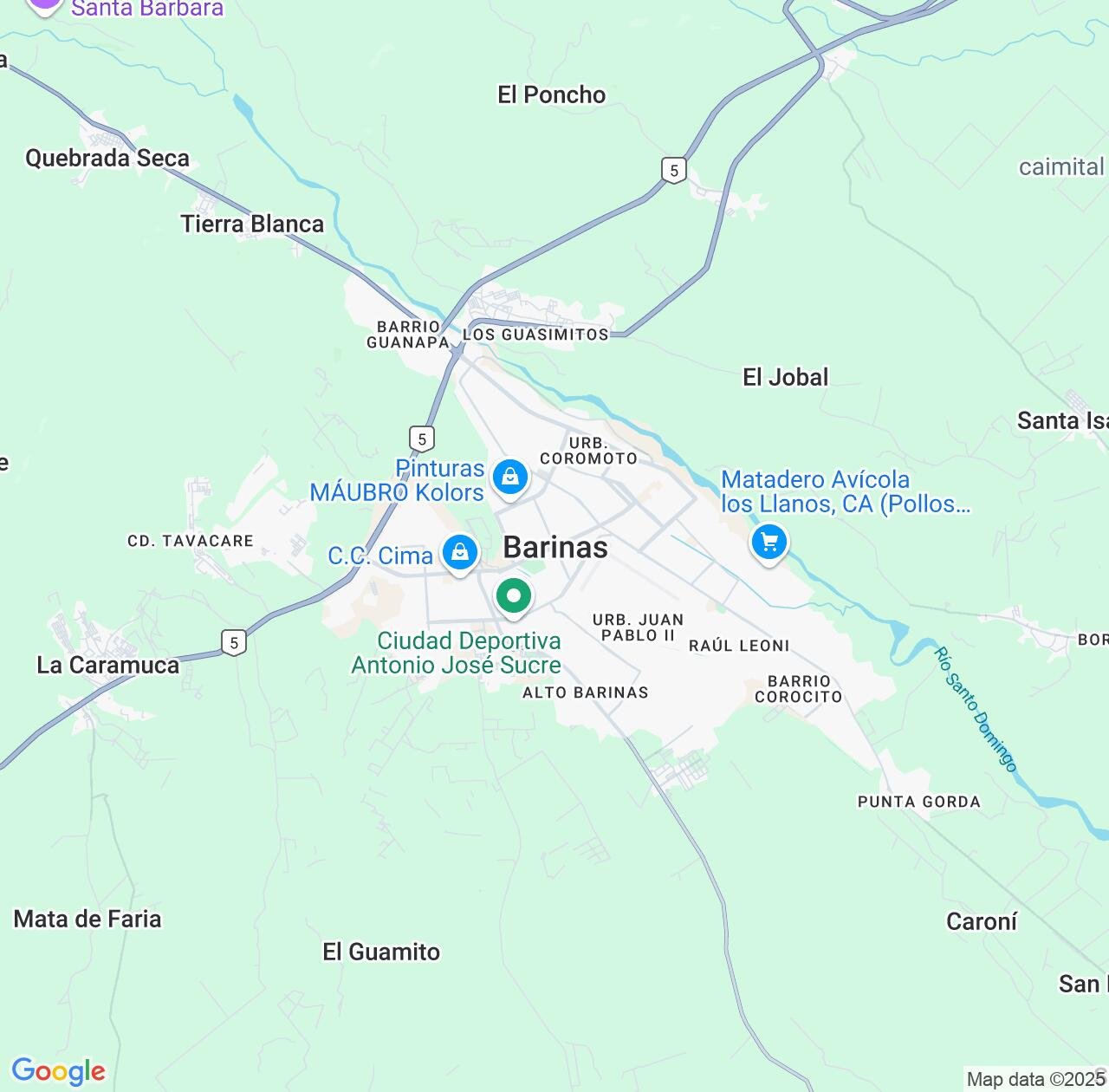 Map image for Intellectual Property Lawyers in Barinas and Venezuela IP firms at coordinates  ; .