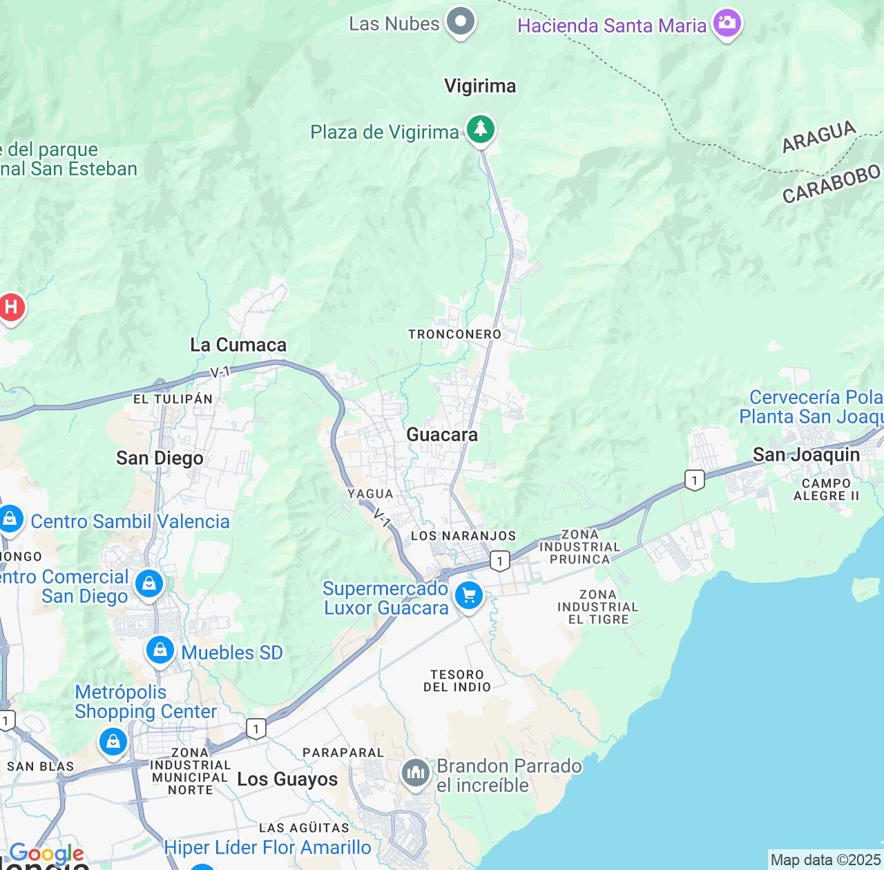 Map image for Intellectual Property Lawyers in Guacara and Carabobo IP firms at coordinates  ; .