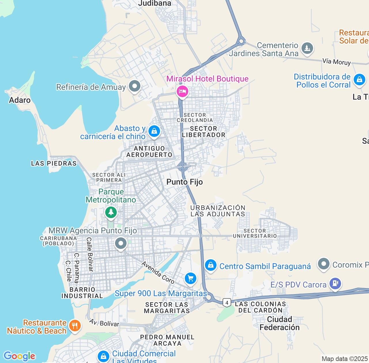 Map image for Intellectual Property Lawyers in Punto Fijo and Falcón IP firms at coordinates  ; .