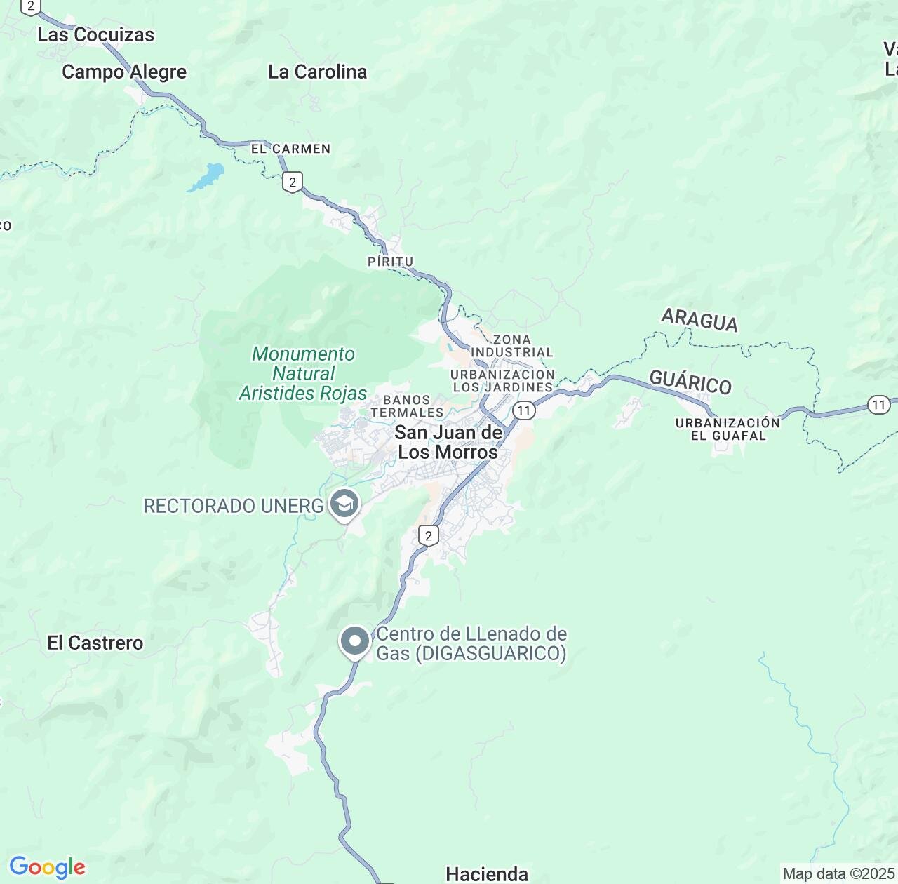 Map image for Intellectual Property Lawyers in San Juan de los Morros and Guárico IP firms at coordinates  ; .