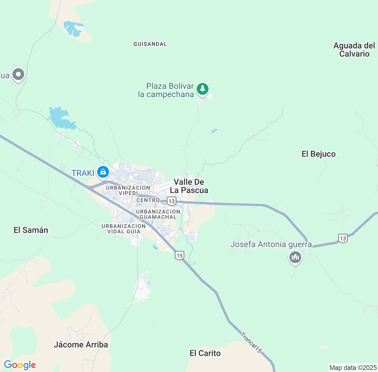 Map image for Intellectual Property Lawyers in Valle de La Pascua and Guárico IP firms at coordinates  ; .