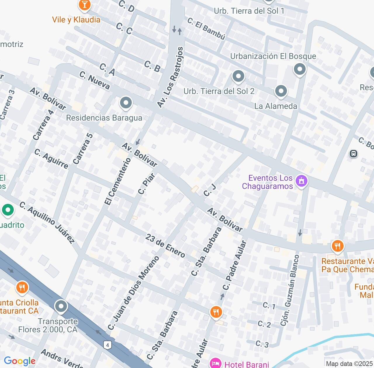 Map image for Intellectual Property Lawyers in Los Rastrojos and Lara IP firms at coordinates  ; .
