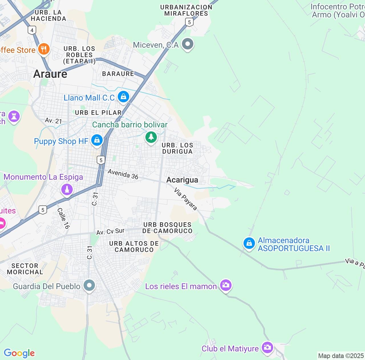 Map image for Intellectual Property Lawyers in Acarigua and Portuguesa IP firms at coordinates  ; .