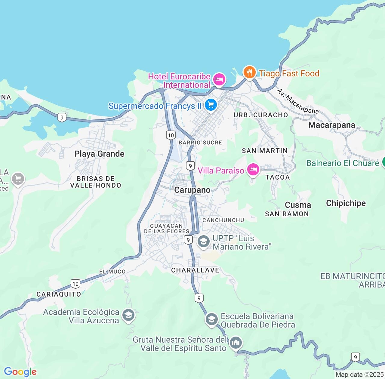 Map image for Intellectual Property Lawyers in Carupano and Sucre IP firms at coordinates  ; .