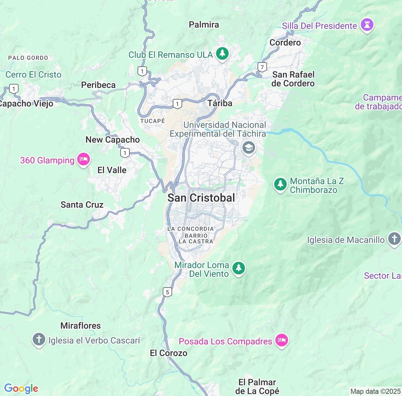 Map image for Intellectual Property Lawyers in San Cristóbal and Táchira IP firms at coordinates  ; .