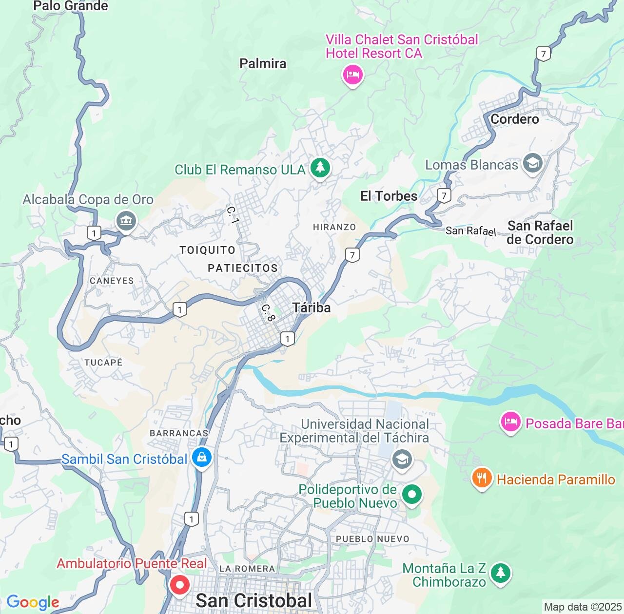 Map image for Intellectual Property Lawyers in Tariba and Táchira IP firms at coordinates  ; .
