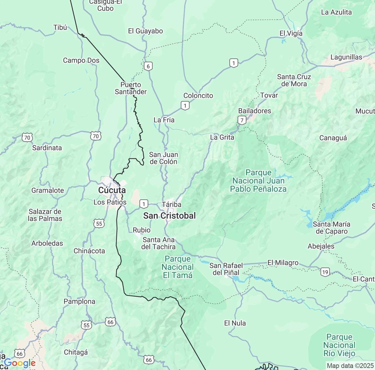 Map image for Intellectual Property Lawyers in Táchira and Venezuela IP firms at coordinates  ; .